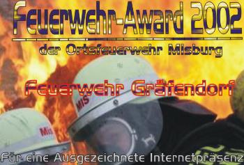 Award von der Feuerwehr Misburg (10/2002)